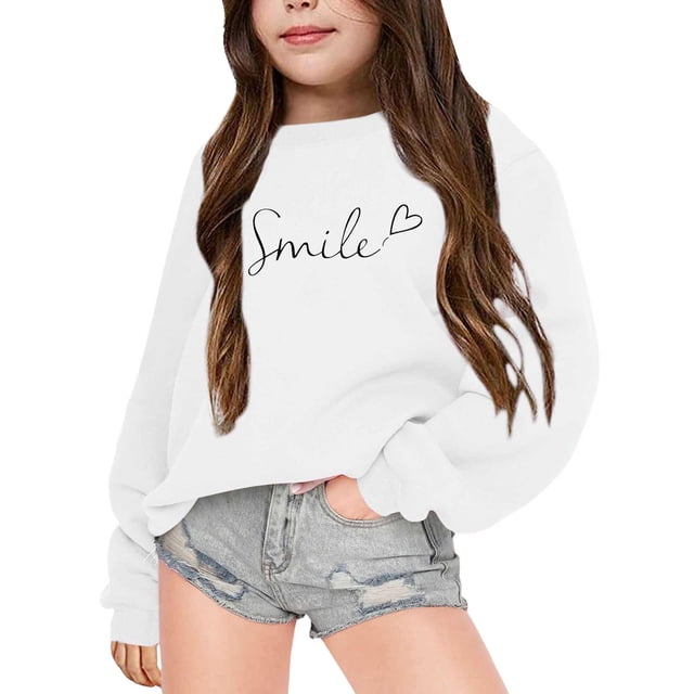AJIWYH Chandails à Capuchon Mignons pour Adolescentes Chandail à Capuchon pour Enfants d'Automne et d'Hiver à Manches Longues Imprimé Mode à Col Rond pour Garçons et Filles Plus Manteau à Capuchon Chaud Veste pour Filles Blanc, 6-7 Ans