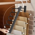 thumbnail image 4 of BRELIL Folding Clothes Hanger, Stainless Steel Trouser Rack, Multi Layer Storage Telescopic Hanger, Horizontal Vertical Two Hanging Drying Rack for Closet Bedroom Laundry Balcony, 4 of 6