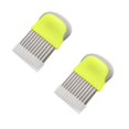 thumbnail image 1 of Oleegame 2PC Potato Fry Cutter Cutter With Protective Case Multifunctional Ripple Cutter For Cutting Cutter For Children For Chips Fruit Vegetables And Butter Green, 1 of 9