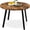 Brown, variant on Best Choice Products 35.5in Mid-Century Modern Round Dining Table w/ Steel Legs, Adjustable Feet - Natural