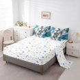 thumbnail image 3 of Gold Marble Bed in a Bag King Size Comforter Set 7 Pieces Turquoise Butterfly Sheet Set,Purple Marbling Bedding Sets,Abstract Ombre Ink Fluid Art Bed Set Rustic Animal Dreamy Butterflies Room Decor, 3 of 5