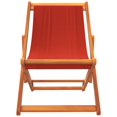 thumbnail image 2 of vidaXL Folding Beach Chairs 2 pcs Red Fabric, 2 of 5