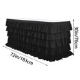 thumbnail image 1 of Tables for Parties,5-Layer Pleated Tablecloth for Party and Various Shape Tables, 1 of 2