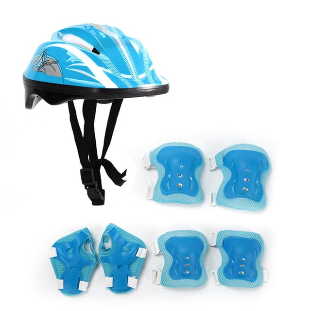 LSLJS Ensemble de 7 Pcs Équipement de Protection pour Patinage pour Enfants Casque pour Enfants Genou, Équipement de Protection pour Patinage