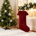 thumbnail image 4 of Bas de Noël Rouges Bourgogne Bas de Noël Rouges 20 Pouces Pendentif d'Arbre Christmas Christmas, 4 of 8