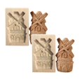 thumbnail image 1 of Oleegame 2PC Cookie Mold DIY Baking Moulds Wooden Cookie Cookie Moulds Embossing Craft Decorative Baking Tools For Christmas Thanksgiving Christmas Kitchen, 1 of 6
