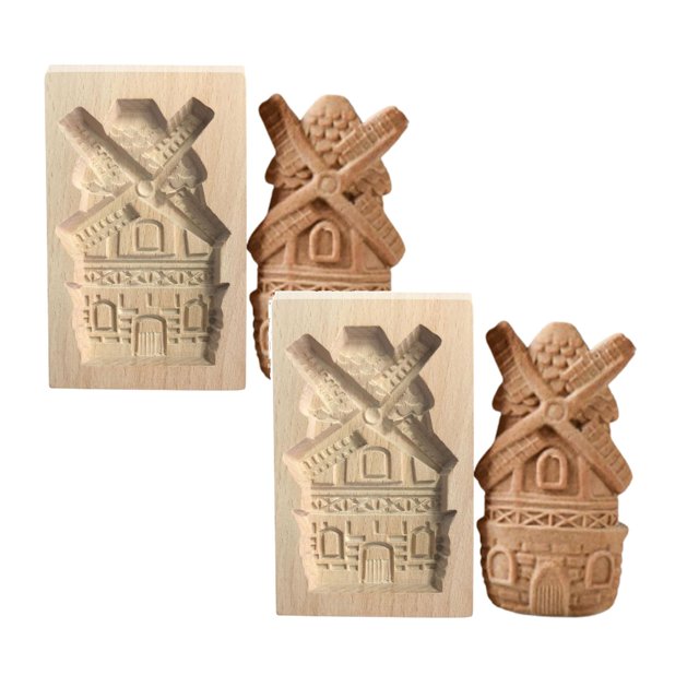 Oleegame 2PC Cookie Mold DIY Baking Moulds Wooden Cookie Cookie Moulds Embossing Craft Decorative Baking Tools For Christmas Thanksgiving Christmas Kitchen