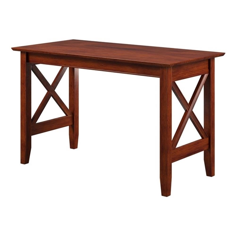 Allora Bureau d'Écriture en Bois Massif de Style Mi-Siècle avec Chargeur USB en Noyer