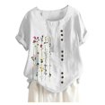 thumbnail image 1 of Kcodviy Chemises de Compression Décontractées Amples à Boutons à Manches Longues pour Femmes Grande Taille Imprimé Boho Col Roulé T-Shirt Tunique Chemisier Hauts, 1 of 1