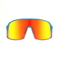 thumbnail image 3 of TropicCal Hommes Lunettes de Soleil de Bouclier Bleu et Rouge, 3 of 3