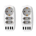 thumbnail image 1 of USB Wall Charger,With USB 7 In 1 Strip Outlet Wall USB Adapter,Multi Device Charger Organizer Compatible With Tablet And Cell Phone ,Easy to Use, 1 of 6
