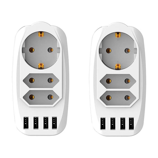 USB Wall Charger,With USB 7 In 1 Strip Outlet Wall USB Adapter,Multi Device Charger Organizer Compatible With Tablet And Cell Phone ,Easy to Use