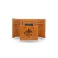 thumbnail image 1 of Vancouver Canucks  Laser Engraved Brown Trifold Wallet, 1 of 1