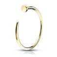 thumbnail image 1 of Nose Ring Hoop 14K Solid Gold 20G Nose Jewelry 8mm, 1 of 3