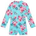 thumbnail image 1 of Little Girls Rash Guard Bathing Suits Cute Sun Protection Long Sleeve Girls Bathing Suit 5-6 Years, 1 of 7