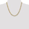 thumbnail image 2 of 14k Yellow Gold 20 Inch 6mm Concave Figaro Chain Necklace Pendant Charm, 2 of 9