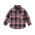 thumbnail image 1 of Tranfacy Chemises à Carreaux à Boutons pour Enfants à Manches Longues Col Rabattu Manteau d'Automne et Couche de Base, 1 of 3
