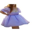 thumbnail image 2 of Women Puffy Tulle Mini Dress Square Neck Bubble Sleeve French Princess Fairy Dress Romantic Ruffle Mesh Short Dresses, 2 of 3