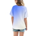 thumbnail image 4 of DecSea Girls Short Sleeve T shirt Kids Summer Oversized Gradient Crew Neck Tops Casual Basic Tee 5-14Years, 4 of 8