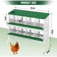 thumbnail image 3 of Chicken Nesting Box, 8 Compartment Metal Chicken Nesting Boxes for Chicken Coop, Easy Egg Collection, Easy Cleaning, Chicken Laying Boxes with Bracket Legs for Hens, Green, 3 of 7