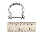 thumbnail image 5 of Unique Bargains 31mm U Shape Horseshoe D-Rings Zinc Alloy Electroplated Silver Tone 2 Pack, 5 of 5