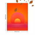 thumbnail image 3 of Qisvanset Abstract Sunset Stripe Canvas Print 12x16 Inch Hallway Wall Decor, 3 of 8