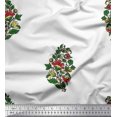 thumbnail image 1 of Soimoi Poly Georgette Fabric Leaves & Floral Block Fabric Prints by Yard 42 Inch Wide, 1 of 3