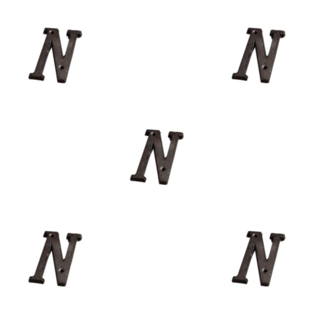 relayinert House Sign With Retro 3D Wide Range Of Uses And Durable Weather-resistant Metal House Numbers Retro 3D Sign N 5Set