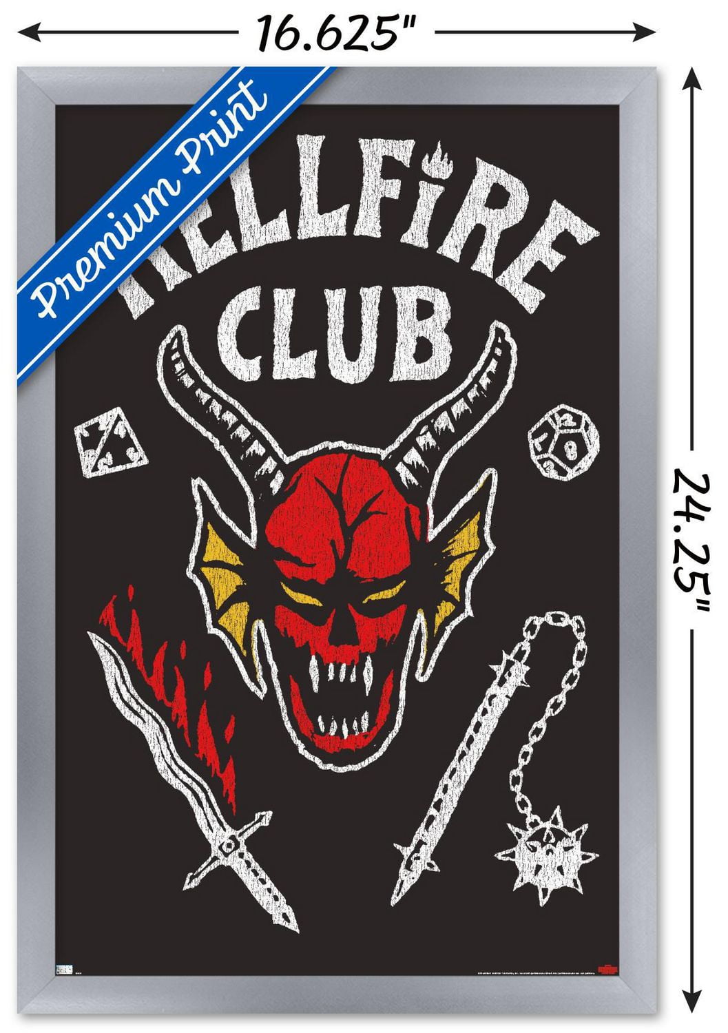 Netflix Stranger Things: Season 4 - Hellfire Club Wall Poster, 14.725" x 22.375" Framed