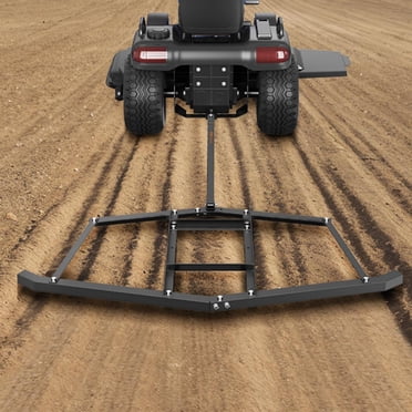 Edtara Herse de Traction d'Entrée en Acier, Remorqueur pour VTT/UTV derrière la Niveleuse Paysagère avec Conception Durable d'Attelage à Goupille, Parfait pour l'Entretien des Allées en Gravier et le Nivellement du Sol