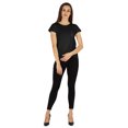 thumbnail image 2 of Inkmeso Solid Short Sleeve Basic T-Shirt For Womens Patch Pocket Casual Summer Basic Top, 2 of 7