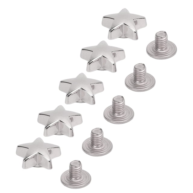 Leather Rivets Screws Set Zinc Alloy Star Rivets and PH Screws for Leathercraft Projects Belts Handbags Shoes Clothing 50 Sets