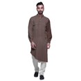 thumbnail image 2 of Atasi Kurta Décontractée Imprimée à Col Mandarin Chemise Ethnique Longue Kurta Asymétrique, 2 of 6