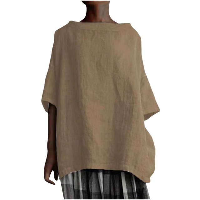 Birdeem T-Shirt à Manches Courtes pour Femmes, en Coton Vintage et Uni, Col Rond, Style Élégant
