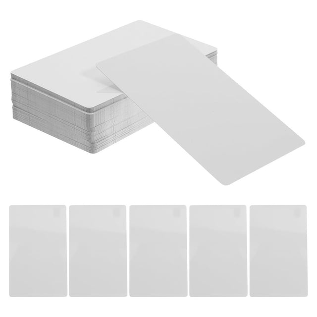 EIGTHTAIL 100 Pcs Sublimation Business Card Aluminum Plate Metal Cards Name Blank Aluminium Office