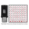 thumbnail image 1 of Printtoo Personalized Real Estate Theme Icons Round Rubber Stamp Self Inking Stamper 12 mm-Red, 1 of 1