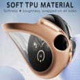 thumbnail image 3 of KOMI Compatible with Google Pixel Watch 2/Pixel Watch Screen Protector Case Frosted Matte Soft TPU Cover Full Protective Case Built-in HD Screen Film Accessories(Rose Gold,Pixel Watch1/2), 3 of 5