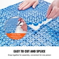 thumbnail image 4 of KFFKFF Connectable Tiles Set of 50 in Blue, 12" x 12" Assembly, Cushioned PVC Connectable Drainage Floor Tiles, Slip-Resistant with Drainage Ports for Lavatory, Washroom, Kitchen, Pool, Damp Zones, 4 of 9