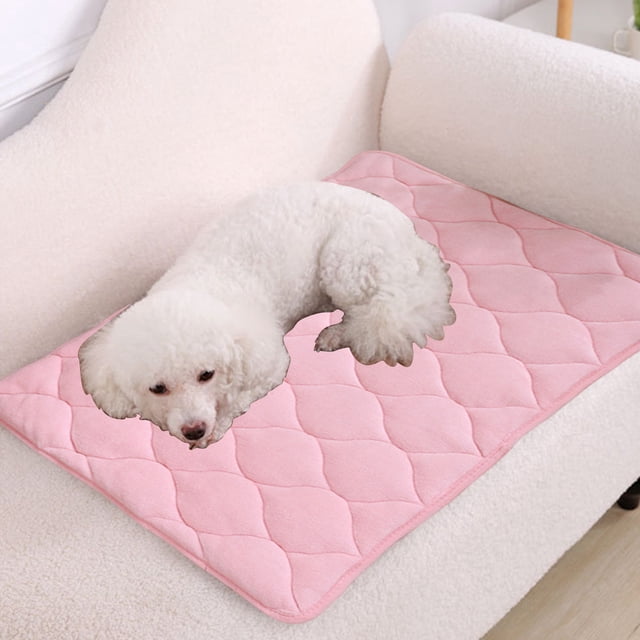 Meitianfacai Winter Plush Pet Mat Cats Mat Dog Mat Kennel Mat Winter Warm Wear Counteractive Scratch Counteractive Biting Counteractive Washable Puffy Mat, Rose