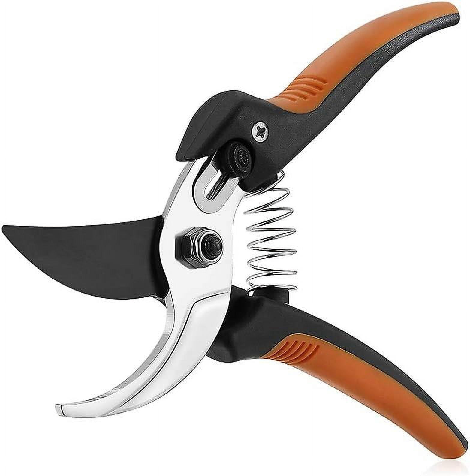 Pruning Shears Tree Cutter Pruning Shears Hand Pruner Stainless Steel Blades Professional Garden Clippers Bypass Pruner with SK-5 Steel Blade and Loc