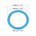 thumbnail image 2 of Unique Bargains 1.8' OD 1.4' ID Loose Leaf Rings Binder Ring, Blue, 50 Count, 2 of 6