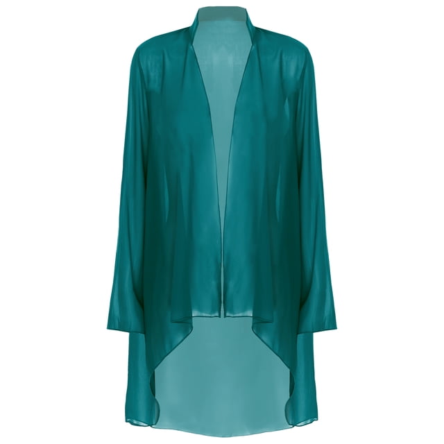 Loodgao Hauts d'Été pour Femmes Courts Boléros Kimono Cardigans Vestes Boléro en Mousseline Couvre-Robe de Soirée Vert P