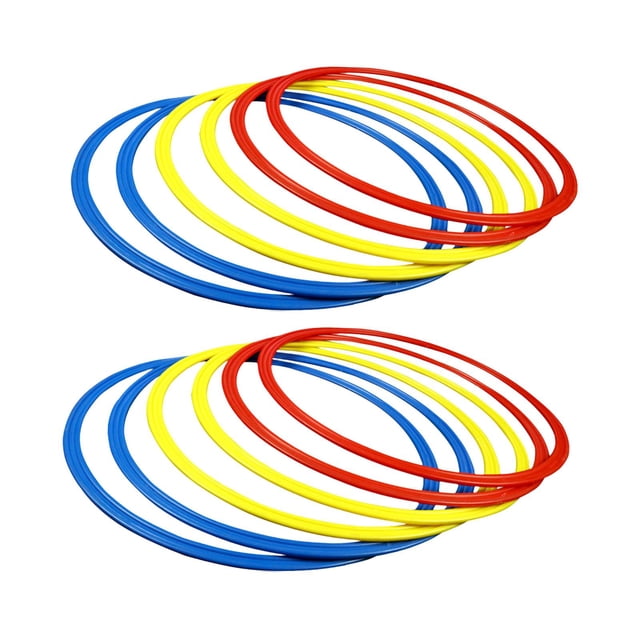 tamizeot Agility Training Rings Sturdy Home Gym 12 for Trainer 30cm Soccer Basketball Pieces Athlete 30cm 12 Pieces