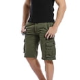 thumbnail image 4 of DPTALR Men's Casual Pure Color Outdoors Pocket Beach Work Trouser Cargo Shorts Pant, 4 of 5