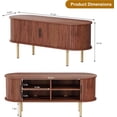 thumbnail image 1 of AKDSteel 47.2" Tv Cabinet With Storage And Sliding Doors, Wood Media Console Table For Tvs Up To 80 Inches, Modern Entertainment Center For Living Room, Bedroom, Or Hallway, 1 of 7