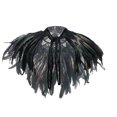 thumbnail image 2 of Fortune Cape Gothique à Plumes pour Femmes Halloween Cosplay Fête Châle à Lacets Boléro, 2 of 8