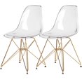 thumbnail image 2 of Ensemble de 2 chaises claires Jambes d'or, 2 of 2