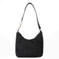 thumbnail image 1 of Sac à Main Mode à Strass en Cuir pour Femme, Perles, Cabas sous l'Aisselle (Argent), 1 of 9