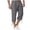 Grey, variant on YUEVE Men's Cargo Shorts Below Knee Length 3/4 Capri Pants Fashion Casual Loose Linen Shorts Drawstring Elastic Waist Workout Gym Shorts with Pockets
