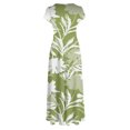 thumbnail image 5 of Robe d'Été pour Femmes 2024 Mode Grande Taille Col Rond Manches Courtes Imprimé Quotidien Décontracté Vintage Bohème Robe Maxi Rabais de 50 % Liquidation!, 5 of 5
